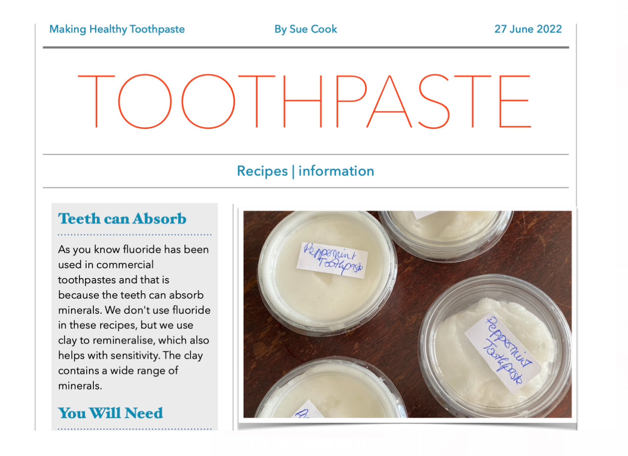 Make Your Own Toothpaste Course and Deodorant Course