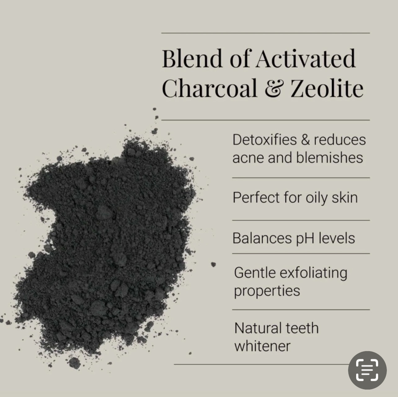 Zeolite with Activated Charcoal Powder 60g