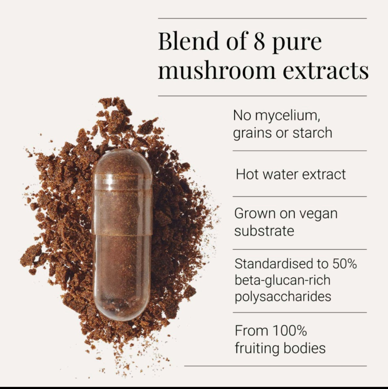 Multi-Mushroom Extract Blend, organic 60 vegicaps