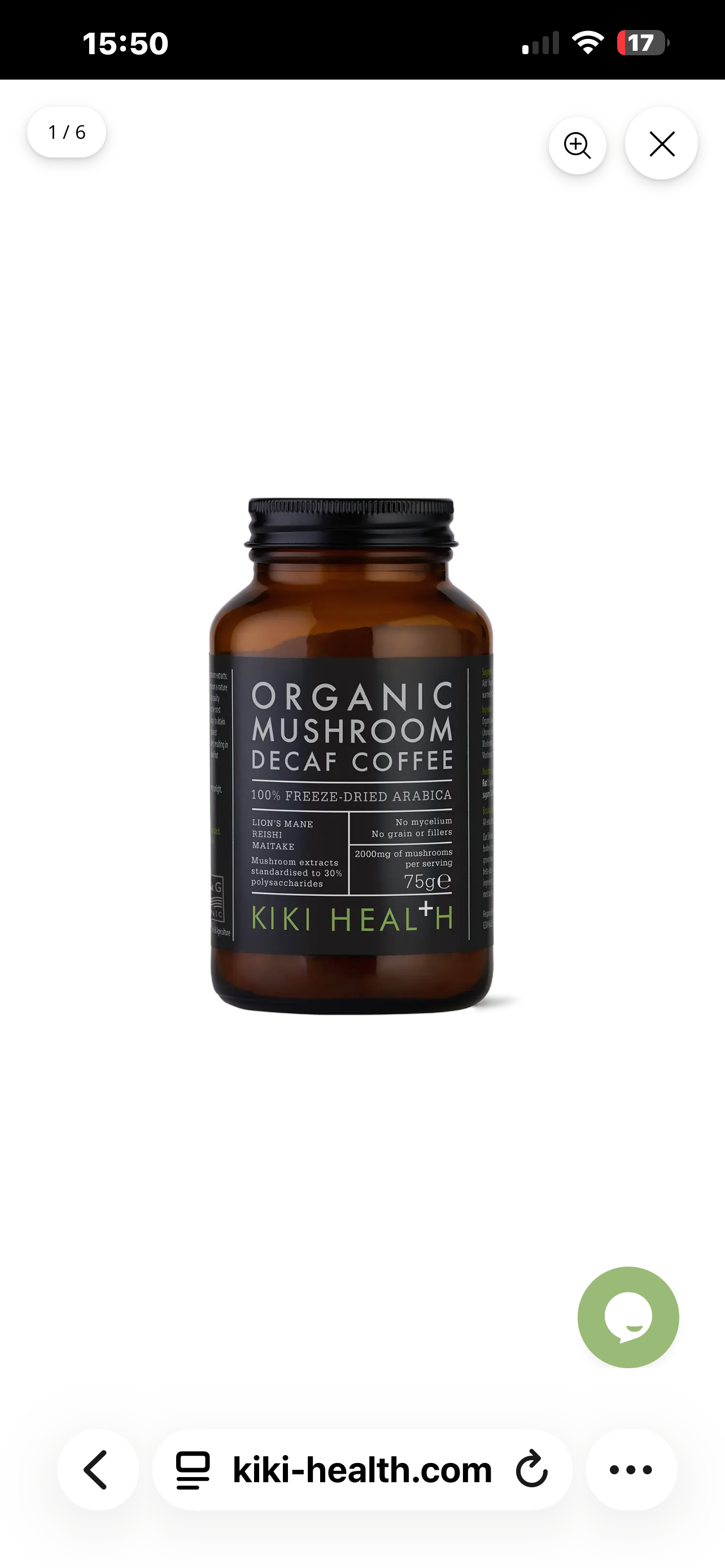 Decaffeinated Mushroom Coffee, Organic - 75g