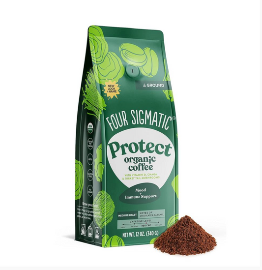 Protect Organic Coffee with Vitamin D, Chaga & Turkey Tail Mushrooms 340g